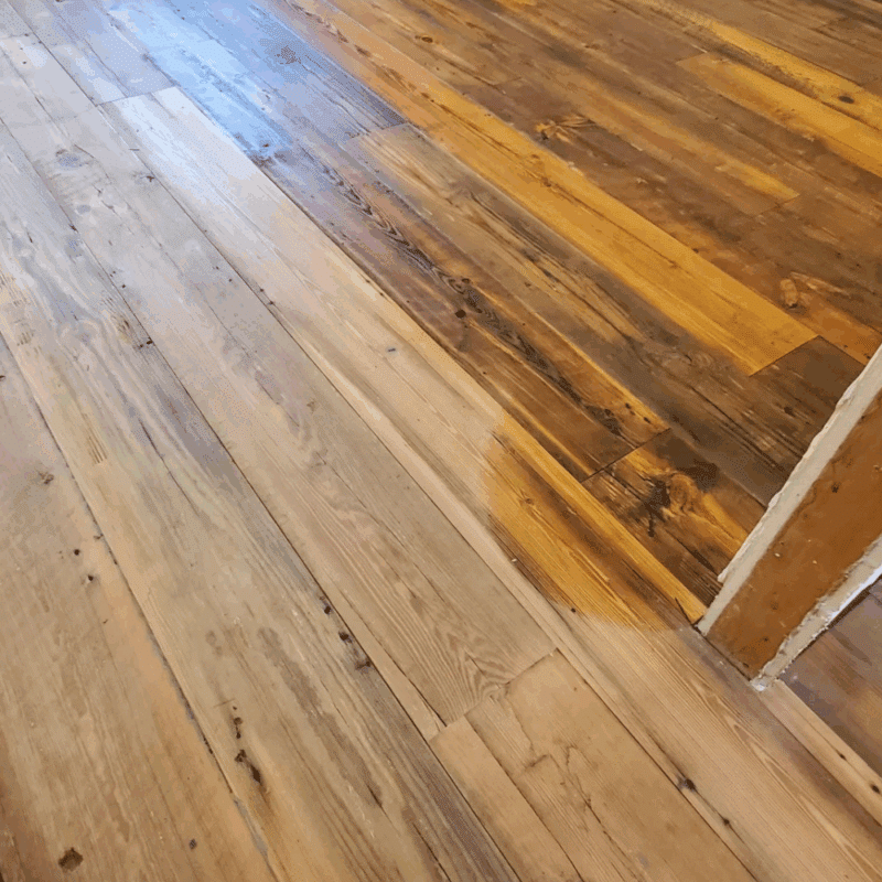 Reclaimed Solid Antique Pine Hardwood Flooring – 3/4" x Mixed Width - Image 4