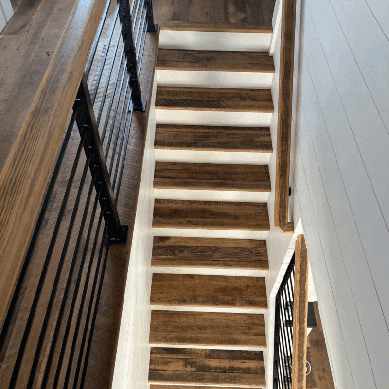Reclaimed Barn Wood Oak Skip Planed Hardwood Flooring - 3/4" x 4-1/2" - Image 5