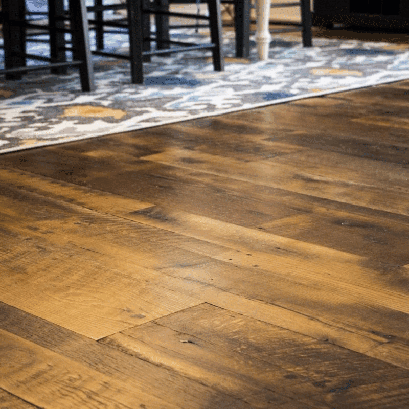 Reclaimed Barn Wood Oak Skip Planed Hardwood Flooring - 3/4" x 4-1/2" - Image 4
