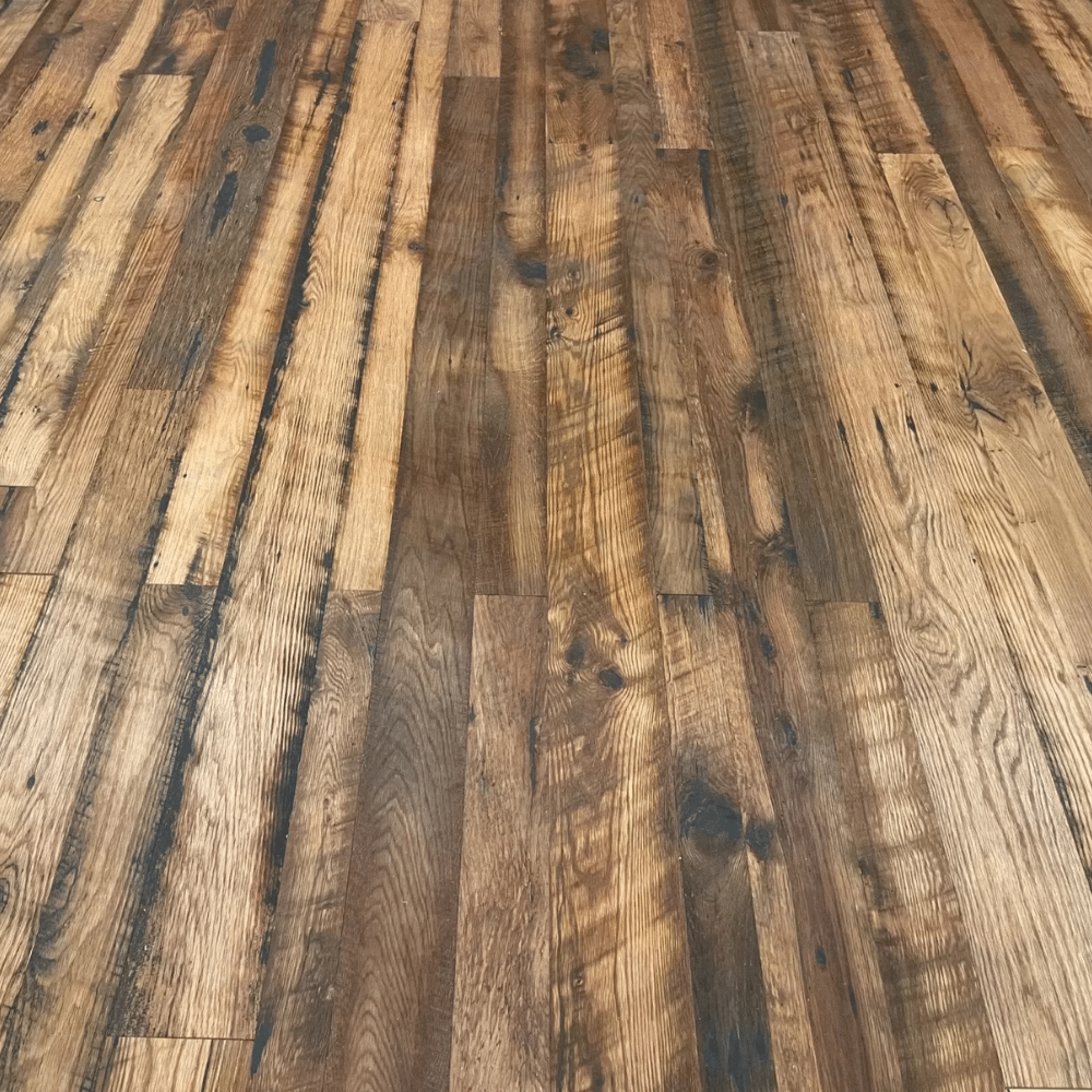 Reclaimed Engineered Mixed Oak Barn Hardwood Flooring – 3/4" x Mixed Width