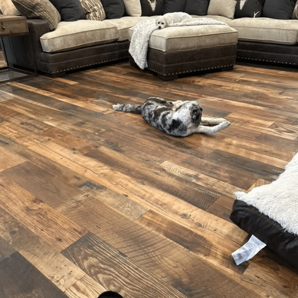 Reclaimed Engineered Mixed Oak Barn Hardwood Flooring – 3/4" x Mixed Width - Image 3