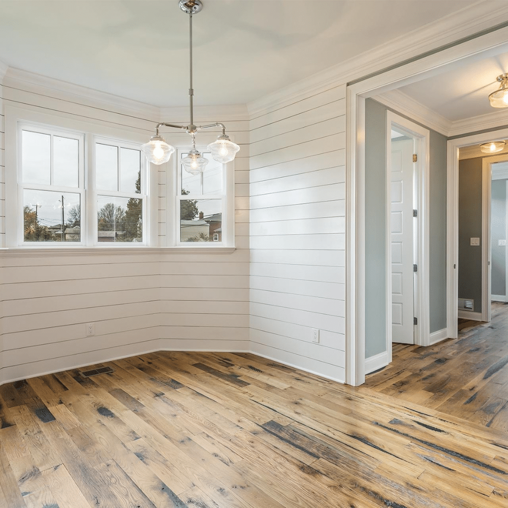 Reclaimed Racehorse Oak Skip-Planed Black Hardwood Flooring - 3/4" x 4-1/2" - Image 2