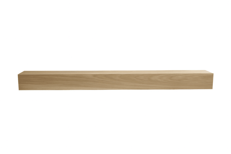 Smooth Sanded Hickory Box Mantel - 8" x 6" x 72"